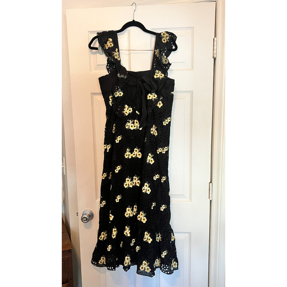 NWOT Anna Sui Pansy Eyelet Embroidered Maxi - Picture 7 of 9